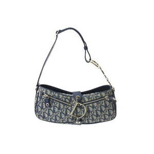 Christian Dior Trotter Hobo Shoulder bag blue canvas leather